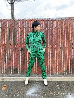 Nooworks devo jumpsuit coveralls in green flash